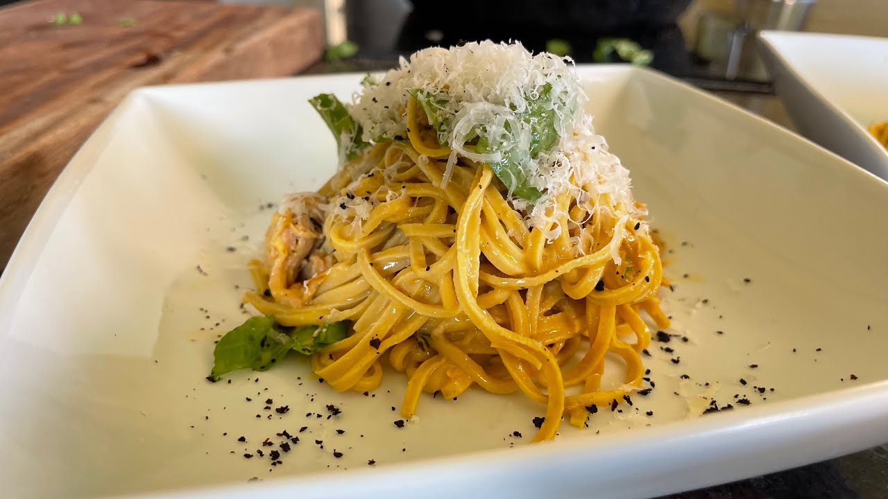 FROM SCRATCH LINGUINE CARBONARA WITH WILD BOAR – Dads That Cook