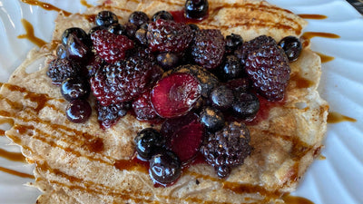CREPES WITH FRESH BERRY COMPOTE