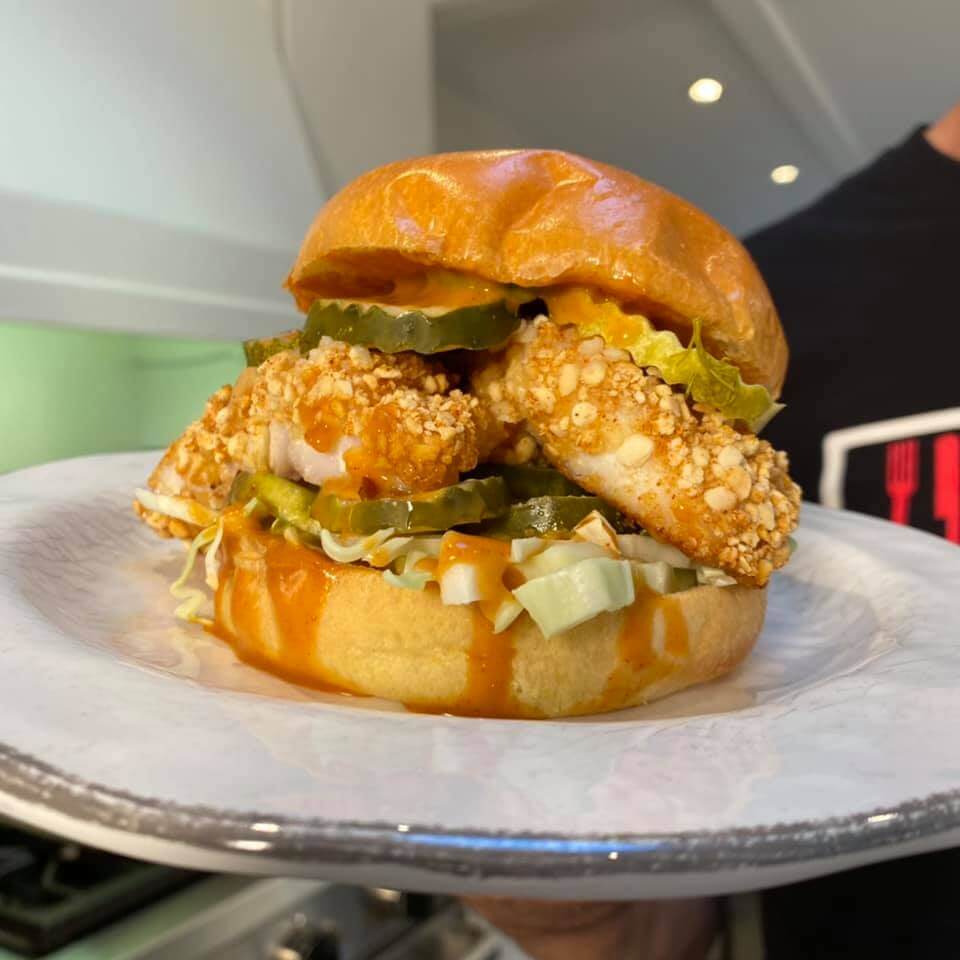 CRISPY BAKED COD SANDWICHES WITH CHIPOTLE MAYO