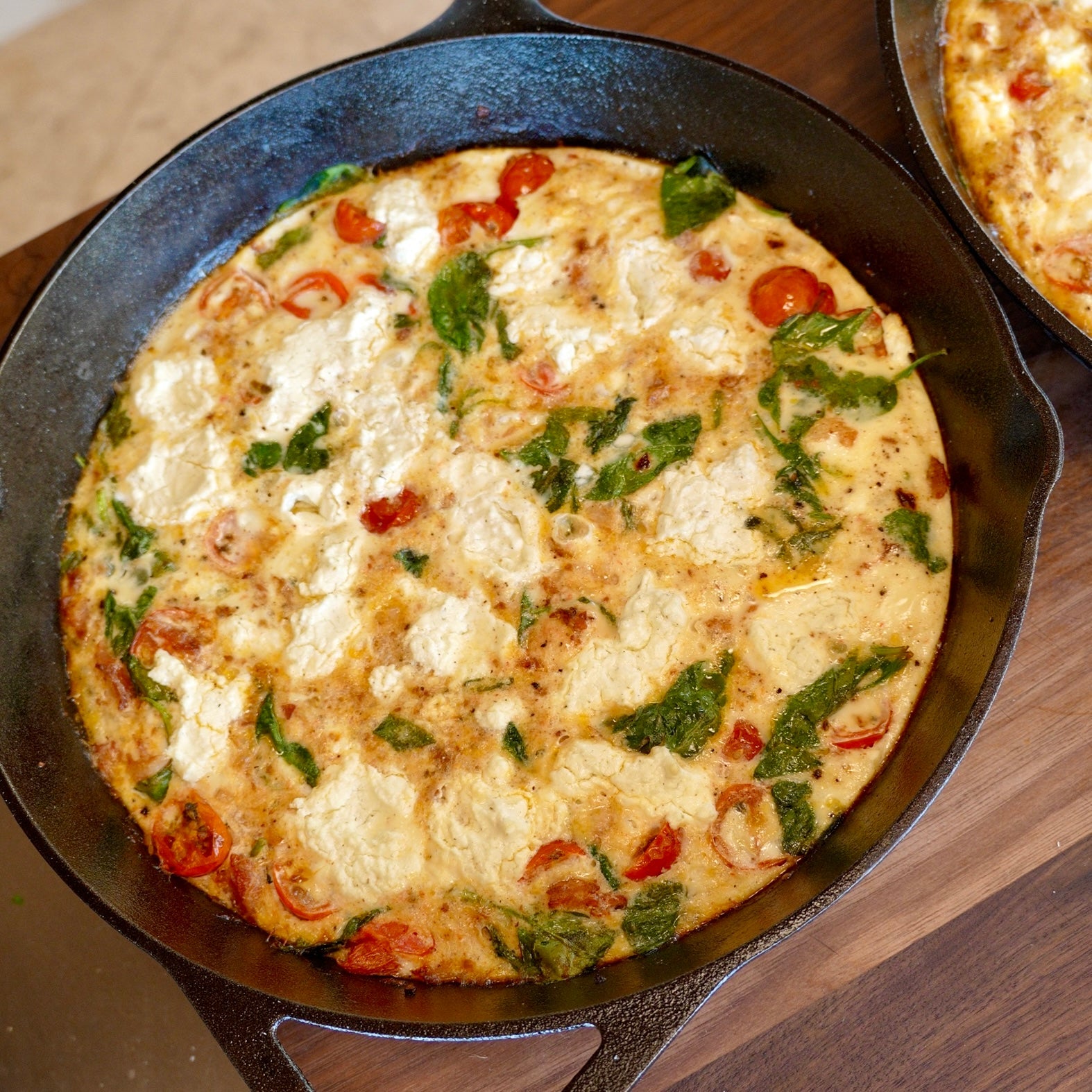Egg White Frittata with Feta Cheese