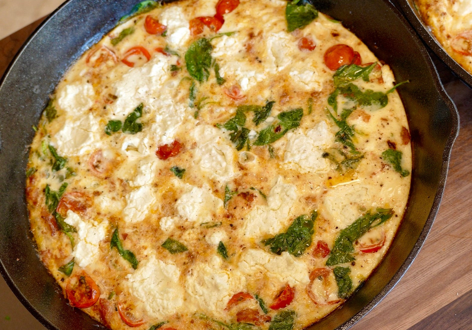 EGG WHITE FRITTATA WITH GOAT CHEESE