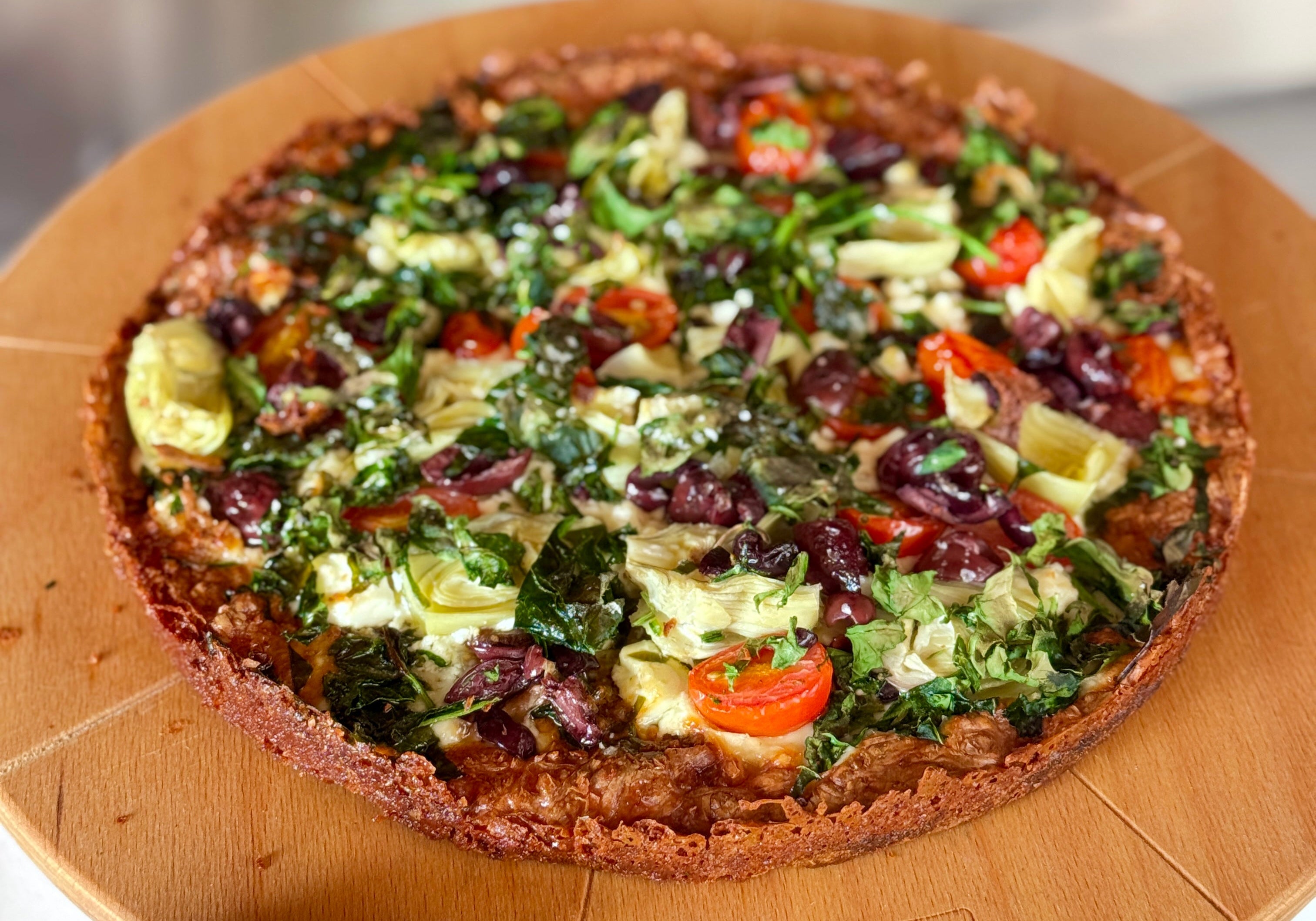 Gluten-Free Greek Pizza in the Alfa Oven