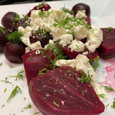 SMOKED BEETS WITH FETA & DILL