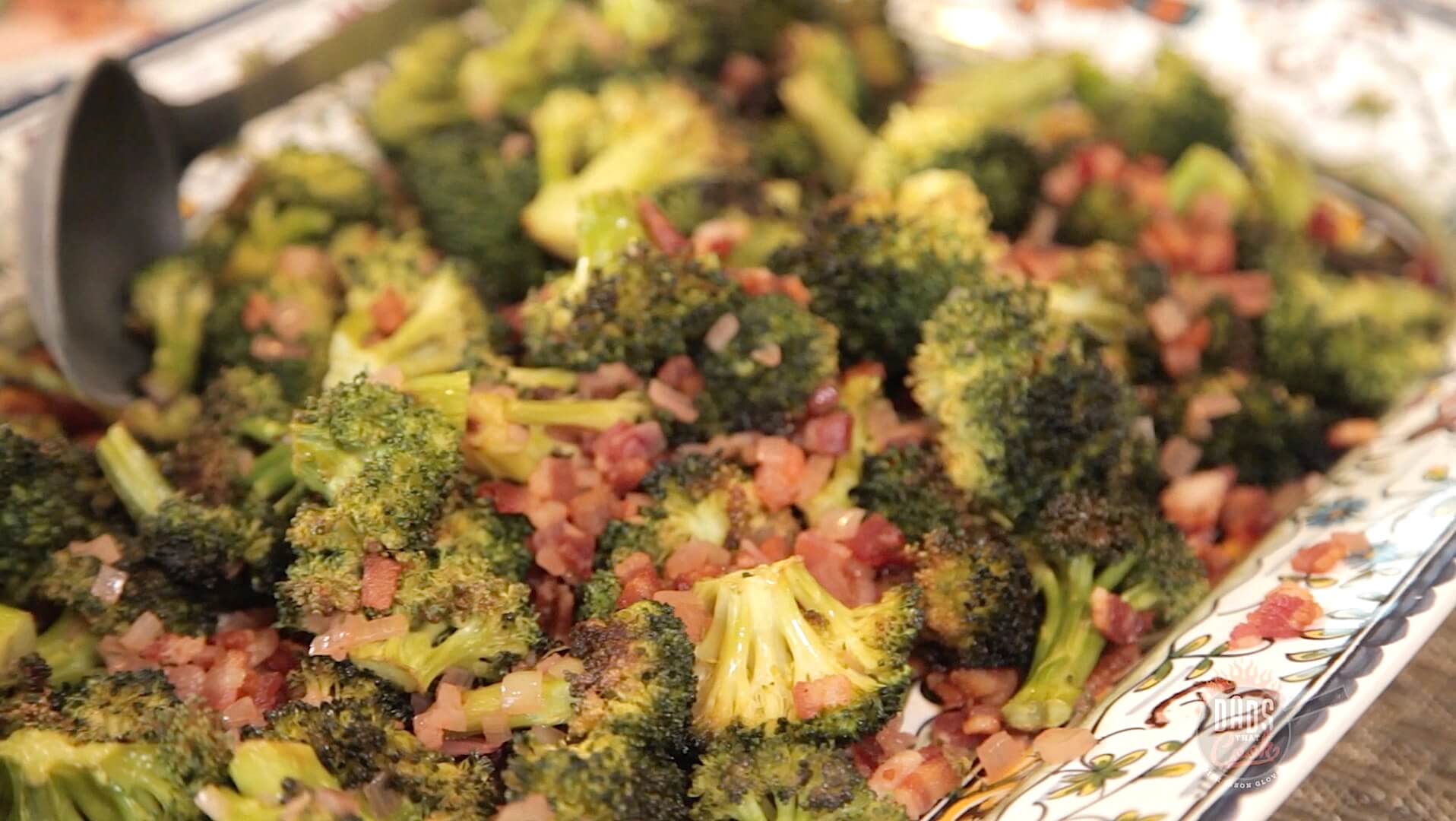 ROASTED BROCCOLI WITH BACON VINAIGRETTE