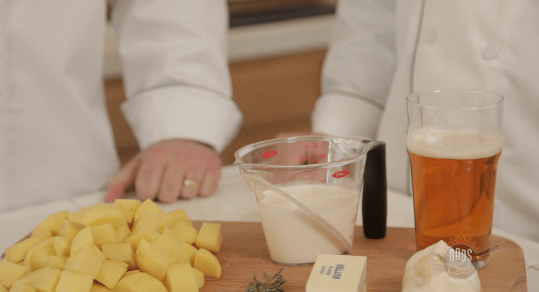 GARLIC-IPA MASHED POTATOES