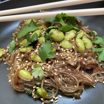 GLASS NOODLES WITH EDAMAME