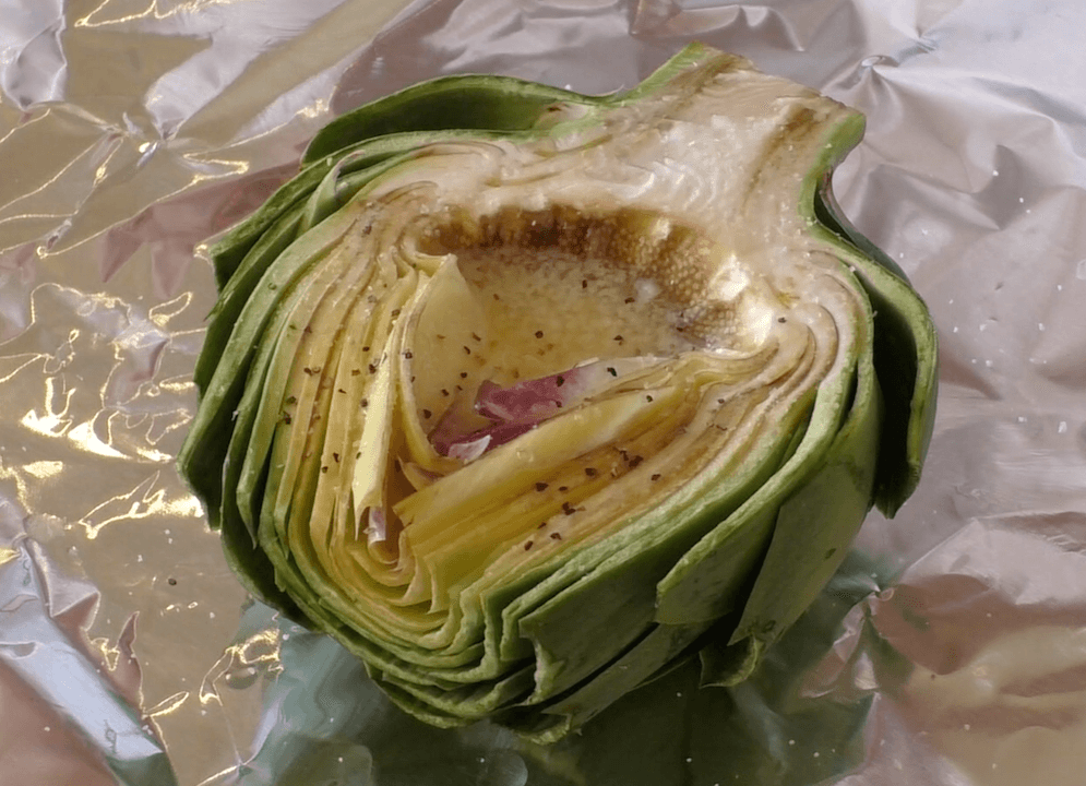 GRILLED ARTICHOKES WITH GARLIC BUTTER
