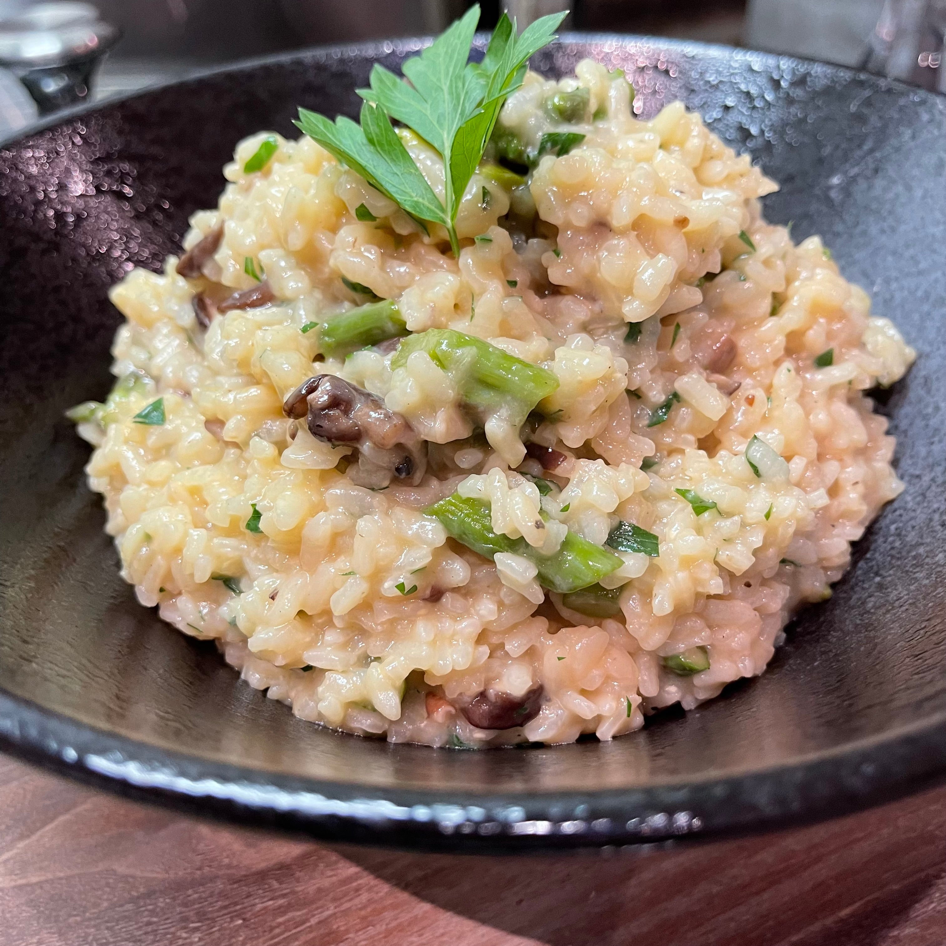 MUSHROOM ASPARAGUS RISOTTO