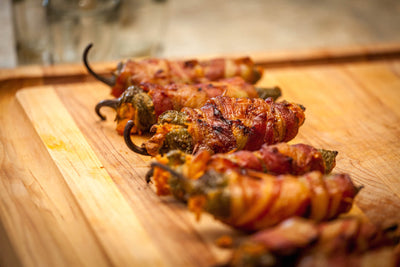BACON WRAPPED JALAPEÑO POPPERS WITH TEQUILA AIOLI SAUCE