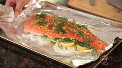 BAKED SALMON WITH LEMON AND DILL