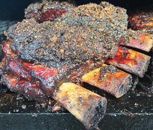 SMOKED DINOSAUR BEEF RIBS & PINEAPPLE COLESLAW
