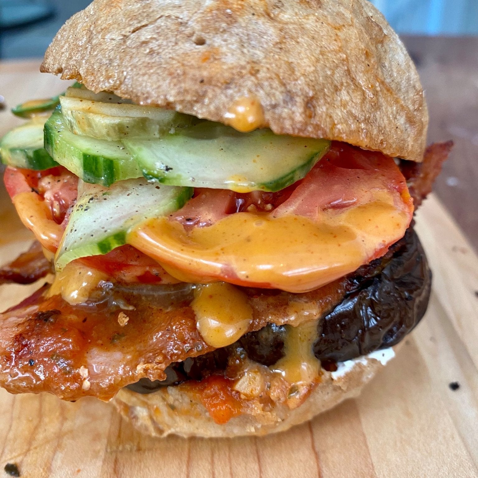 EGGPLANT BLT SANDWICH