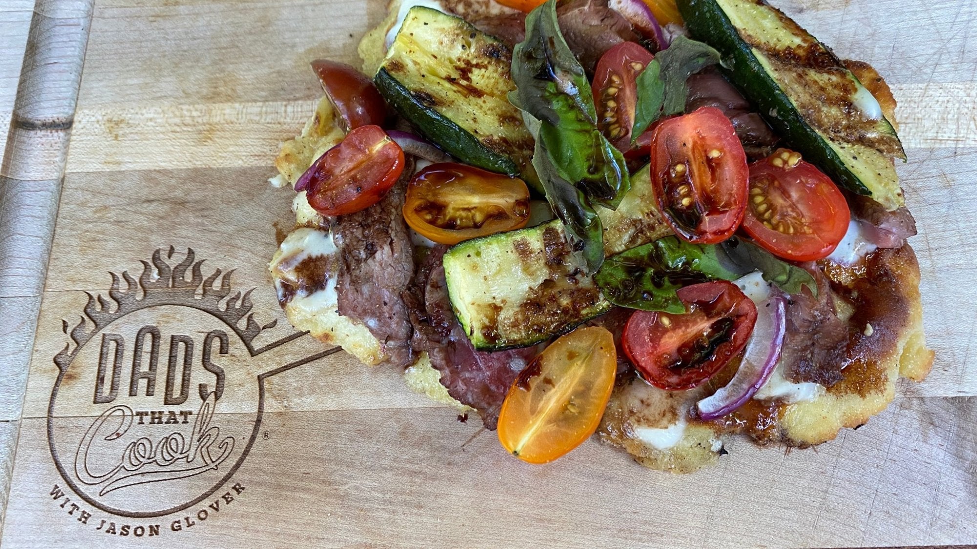GRILLED RIBEYE STEAK ON HOMEMADE NAAN FLATBREAD