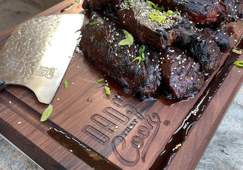 HANGER STEAK WITH APPLE-CUCUMBER-KIMCHI SLAW
