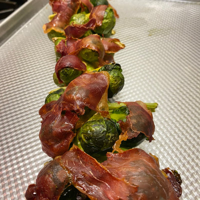 ROASTED RACK OF BRUSSELS SPROUTS