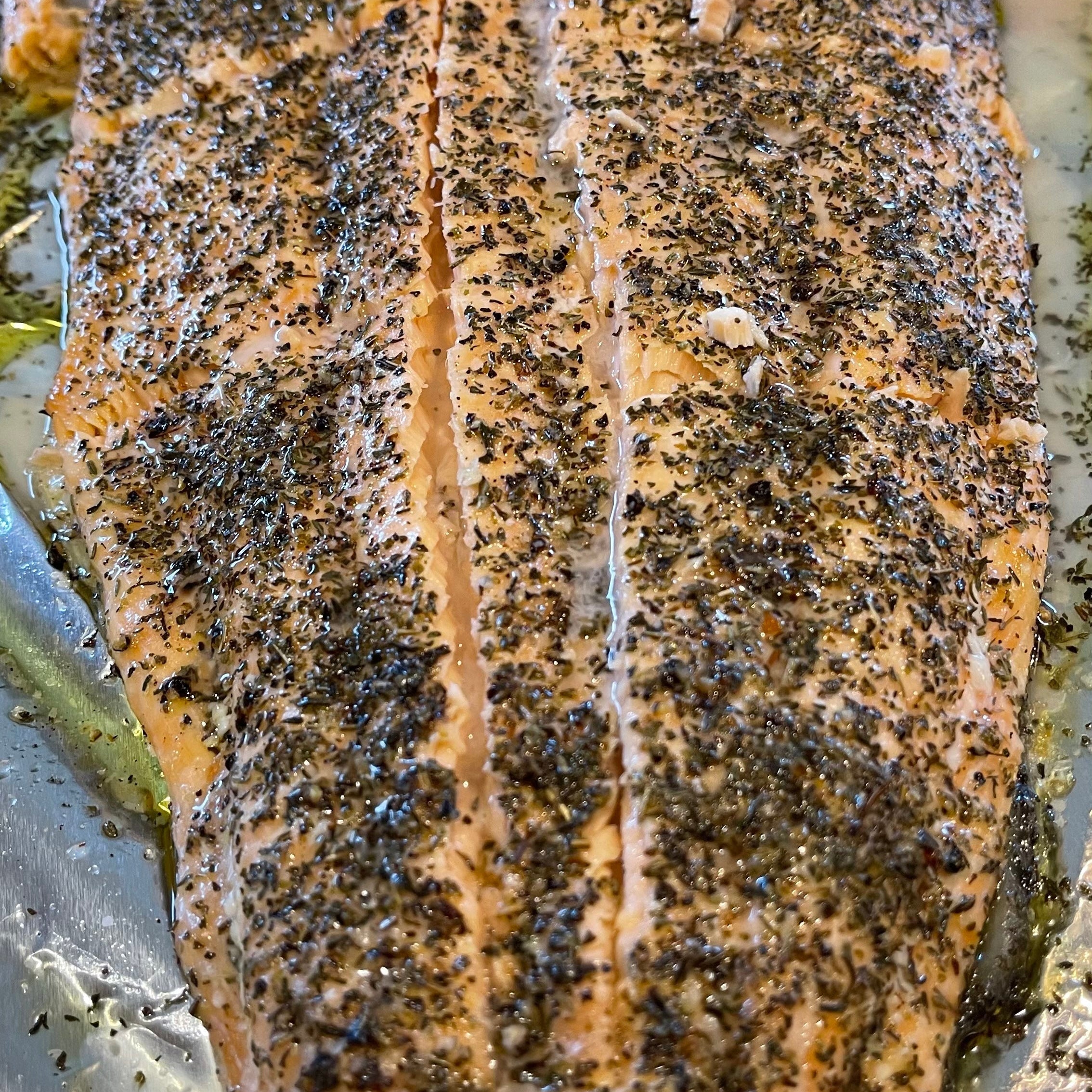 SIMPLE BAKED ALASKA KING SALMON