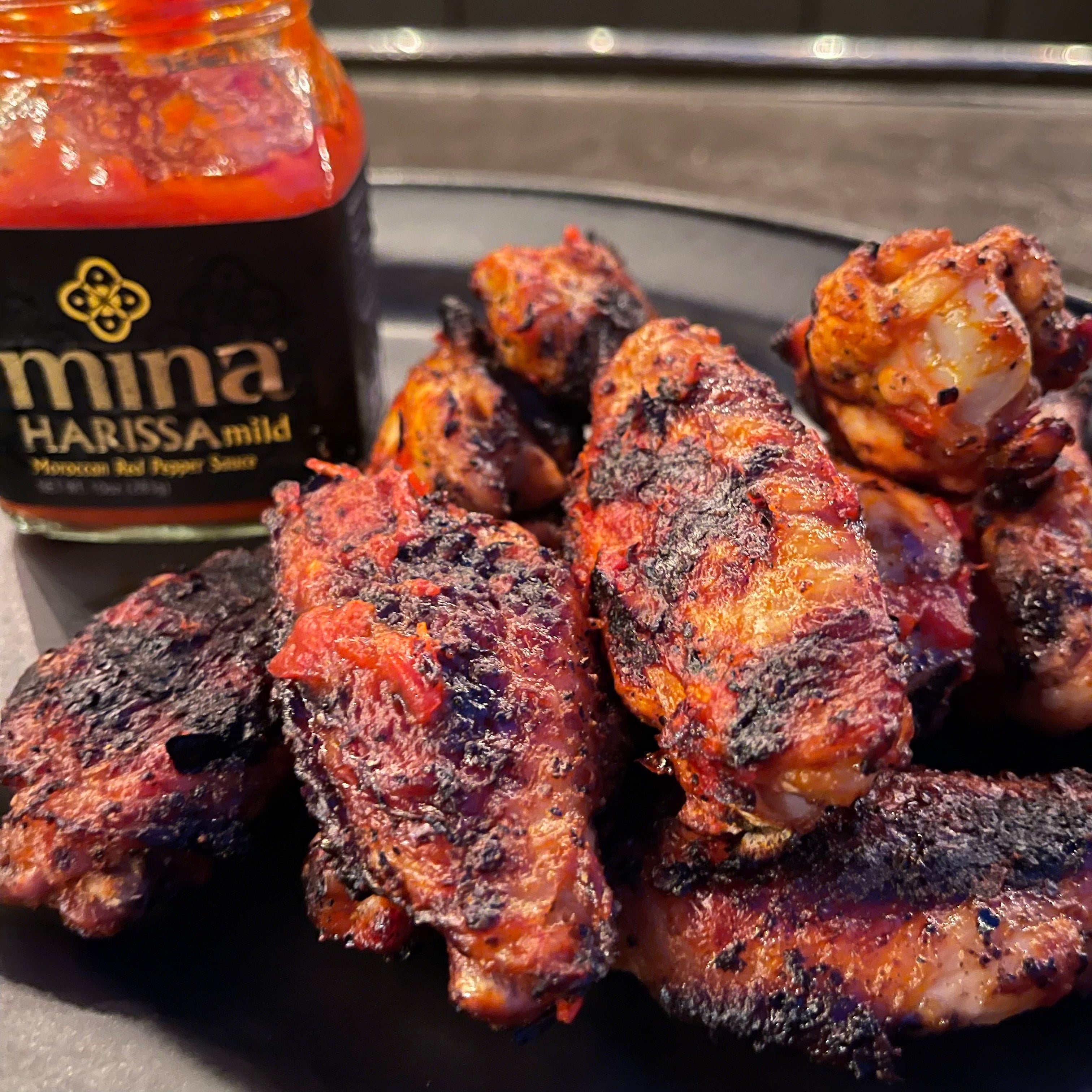 GRILLED HARISSA CHICKEN WINGS