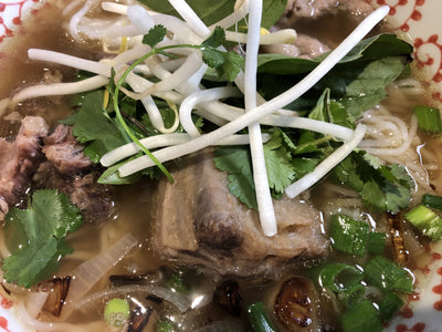 INSTANT POT OXTAIL PHO WITH SHRIMP SPRING ROLLS