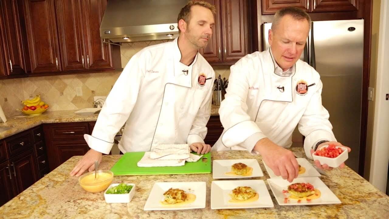 CRAB CAKES AND BANANA FOSTER WITH THOM McMAHON